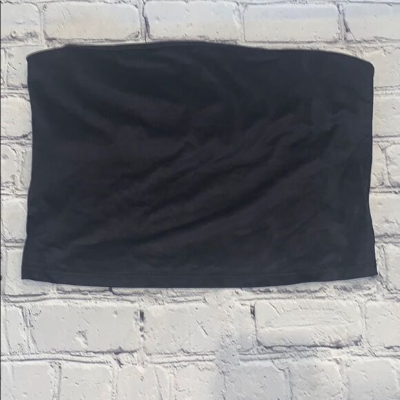 🖤 Urban Outfitters: Project Social T Black Velvety Tube Top - Size Small - Picture 1 of 4
